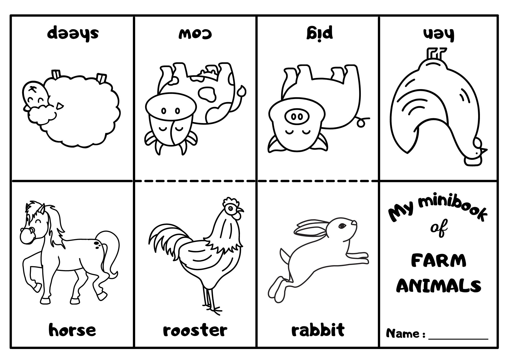 farm animal coloring book pages
