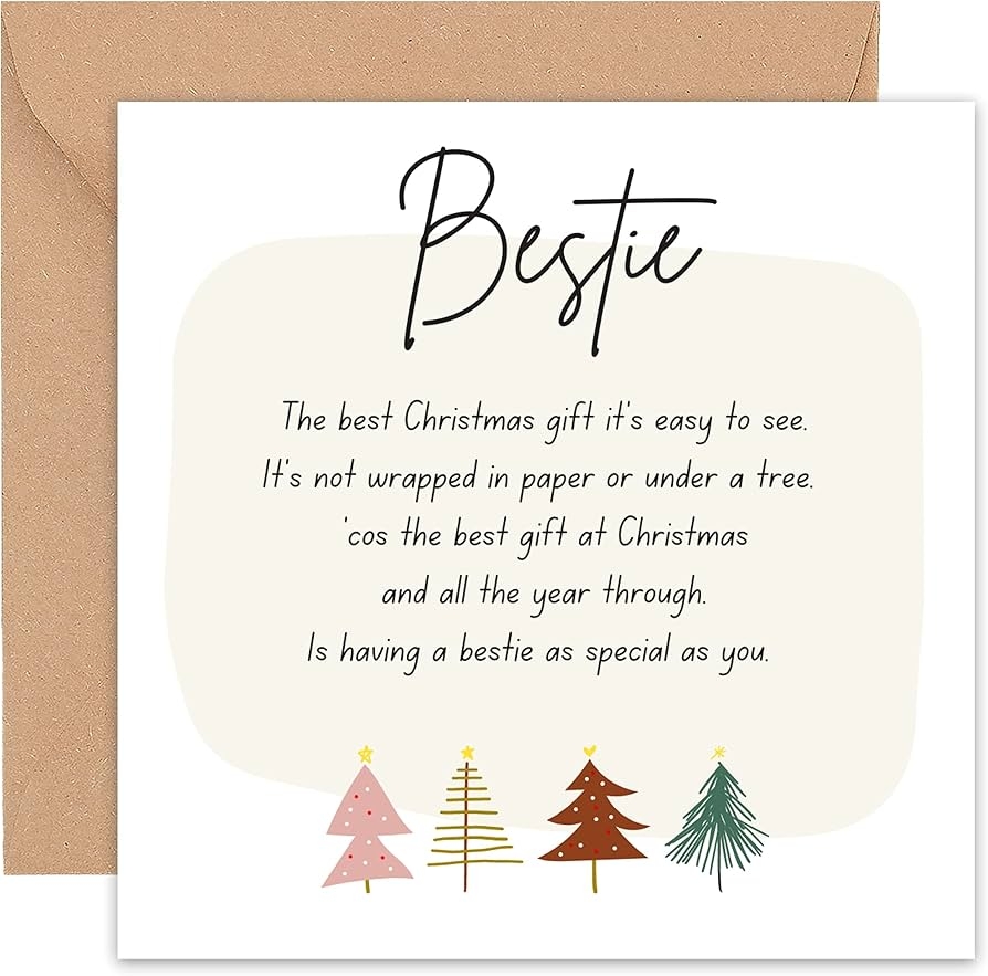 Felbridge Studio Best Friend Christmas Card Special Friend Christmas Card Friendship Xmas Cards Cute Gifts For Friends BFF 14cm Greeting Cards Amazon au