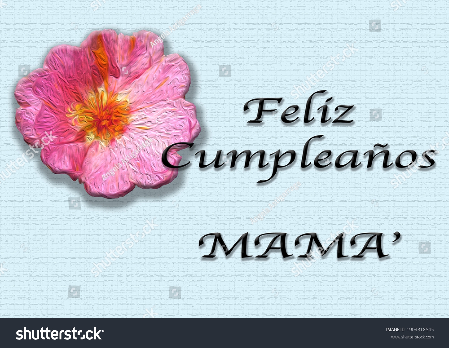 Feliz Cumplea os Mama Spanish Means Happy Stock Illustration 1904318545 Shutterstock