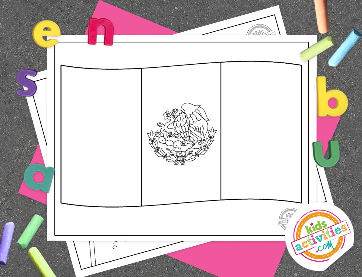 Festive Mexican Flag Coloring Pages Kids Activities Blog