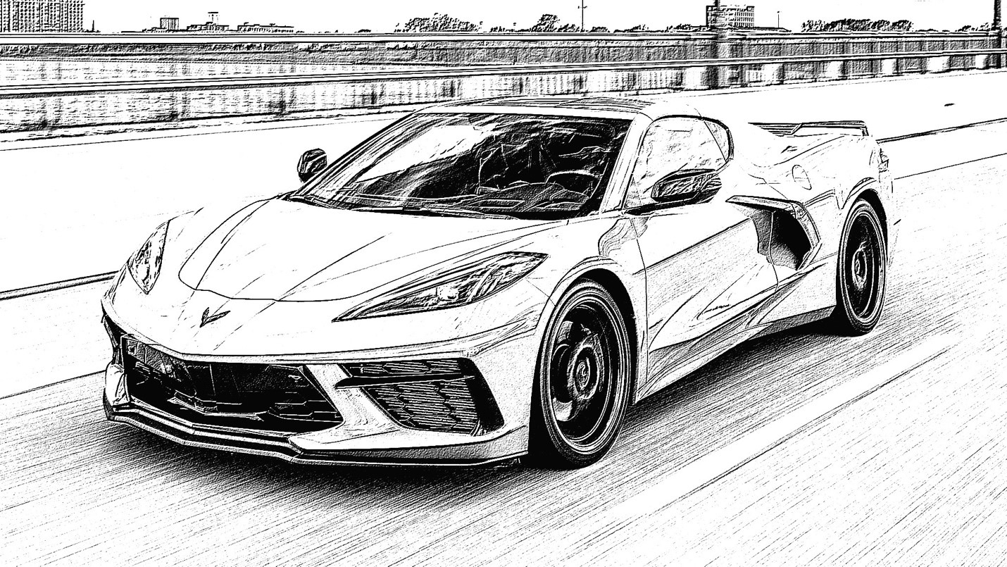 Corvette Car Coloring Pages