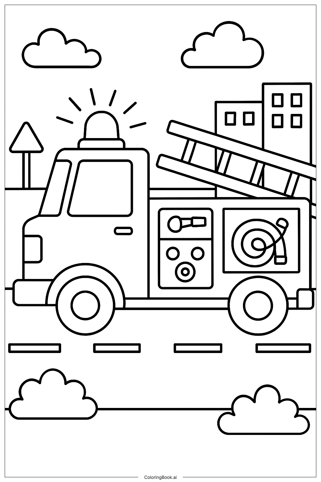 Fire Truck With Blinking Lights Coloring Page Free PDF PNG Printable Fire Truck With Blinking Lights Coloring Page Free PDF PNG Printable