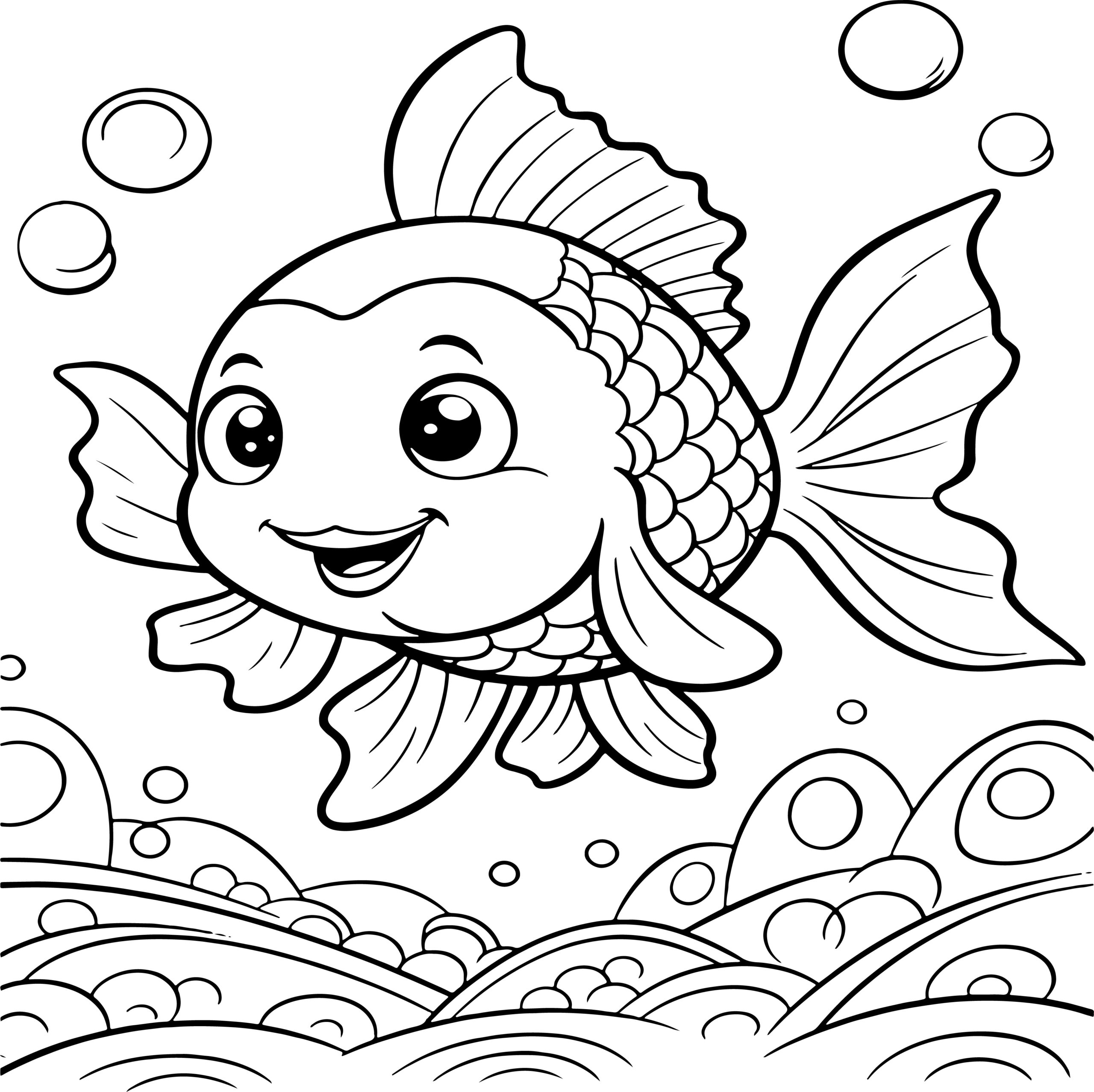 Fish Coloring Book Pages