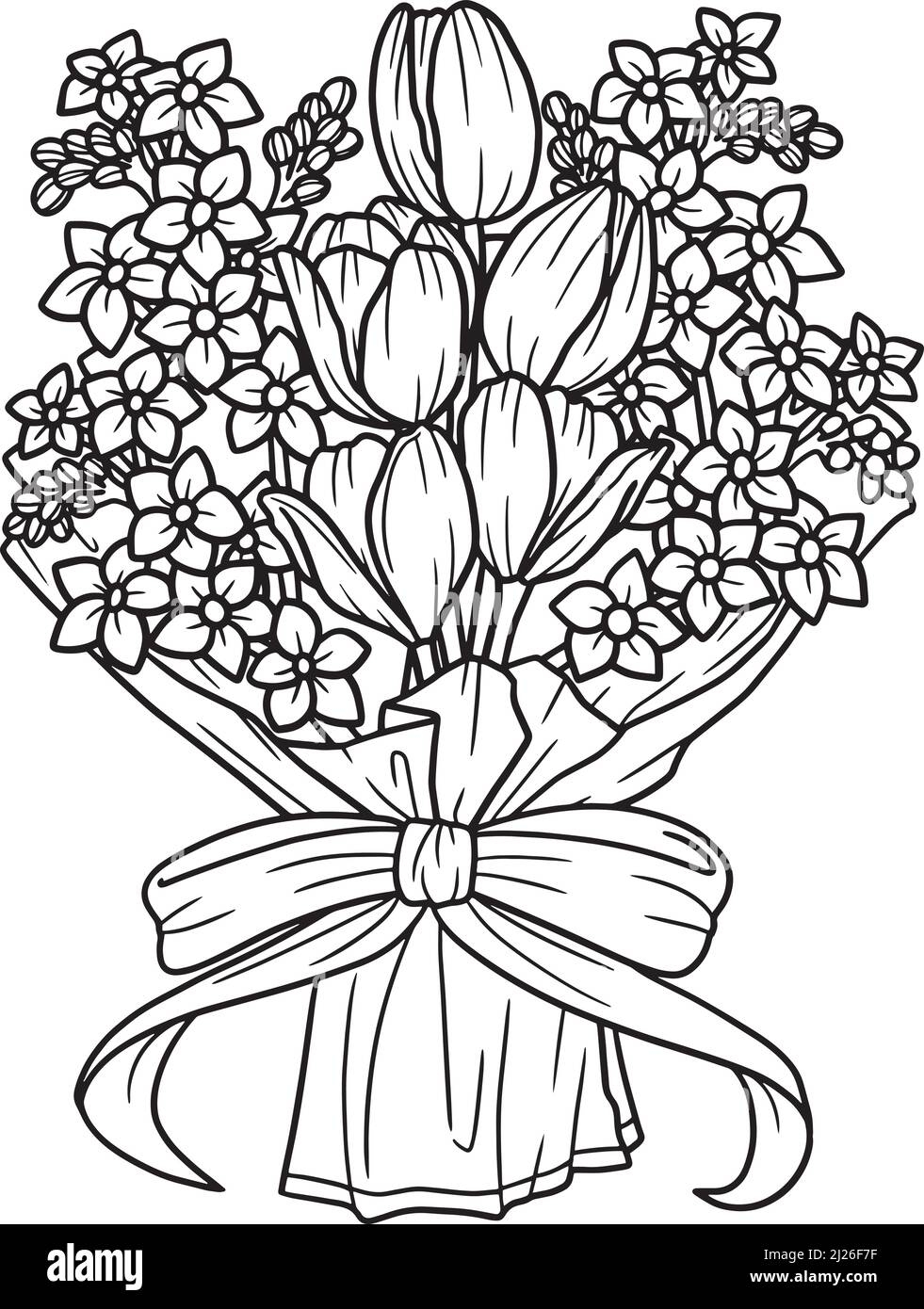 Flower Bunch Coloring Pages