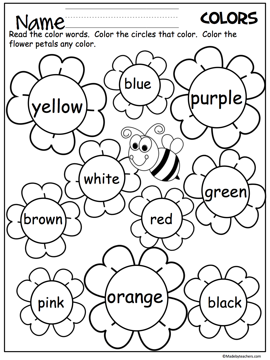flower worksheets for preschool