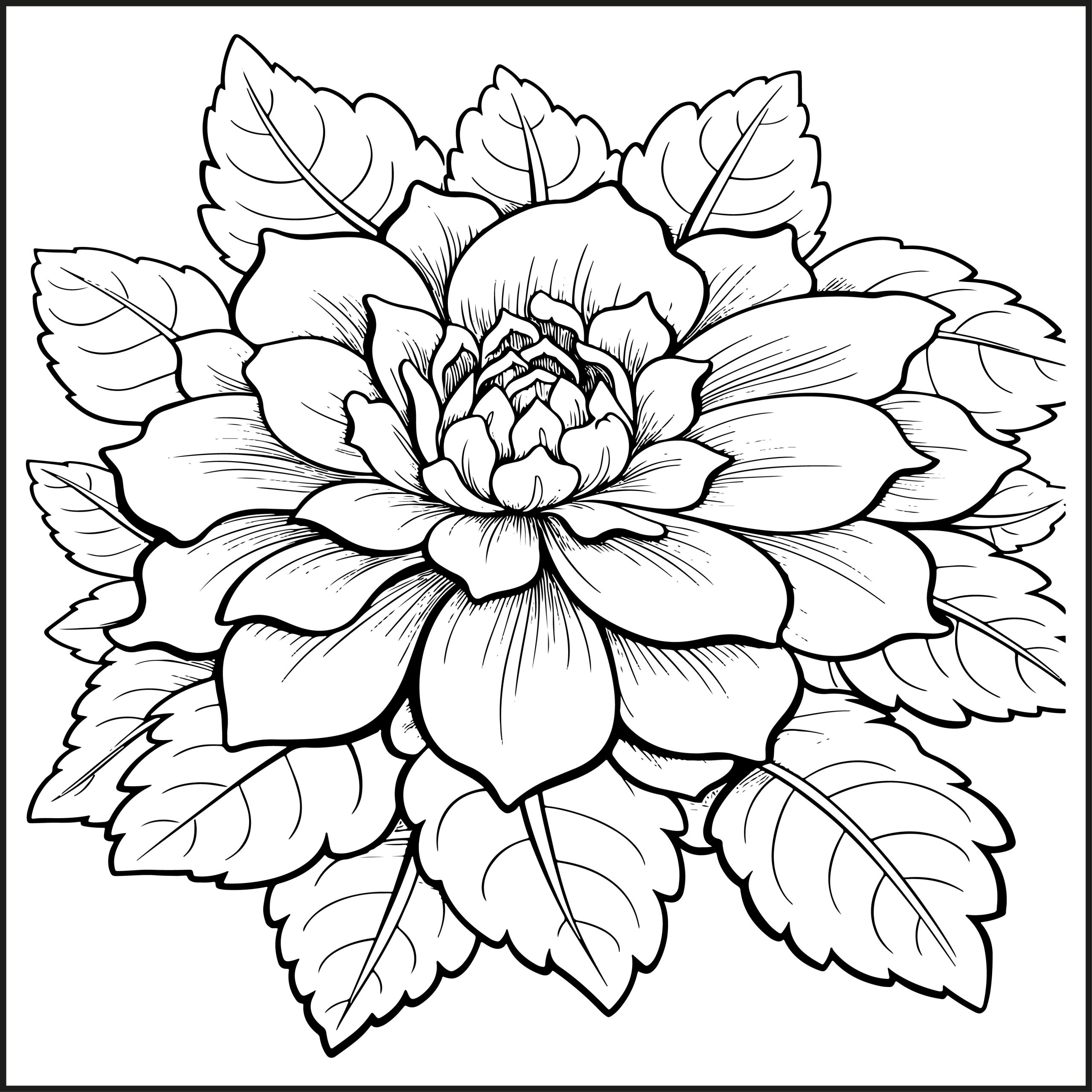 flower coloring pages for adults