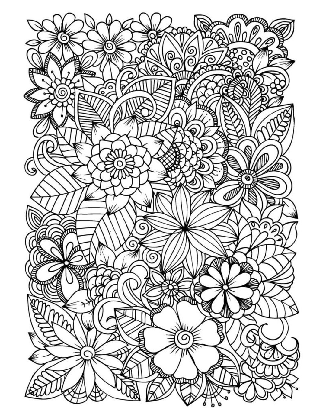 Coloring Pages For Adults Flowers