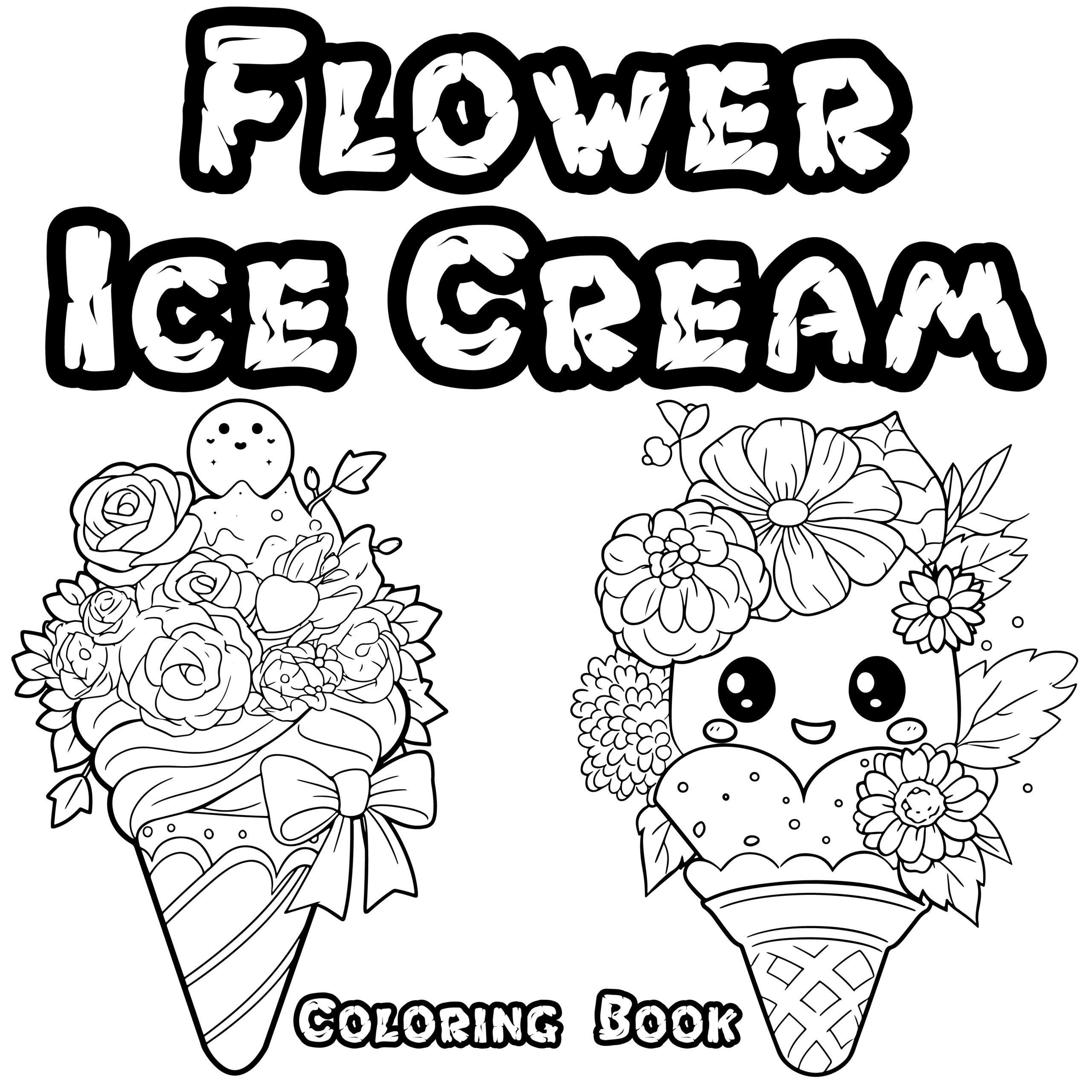 flower coloring pages easy