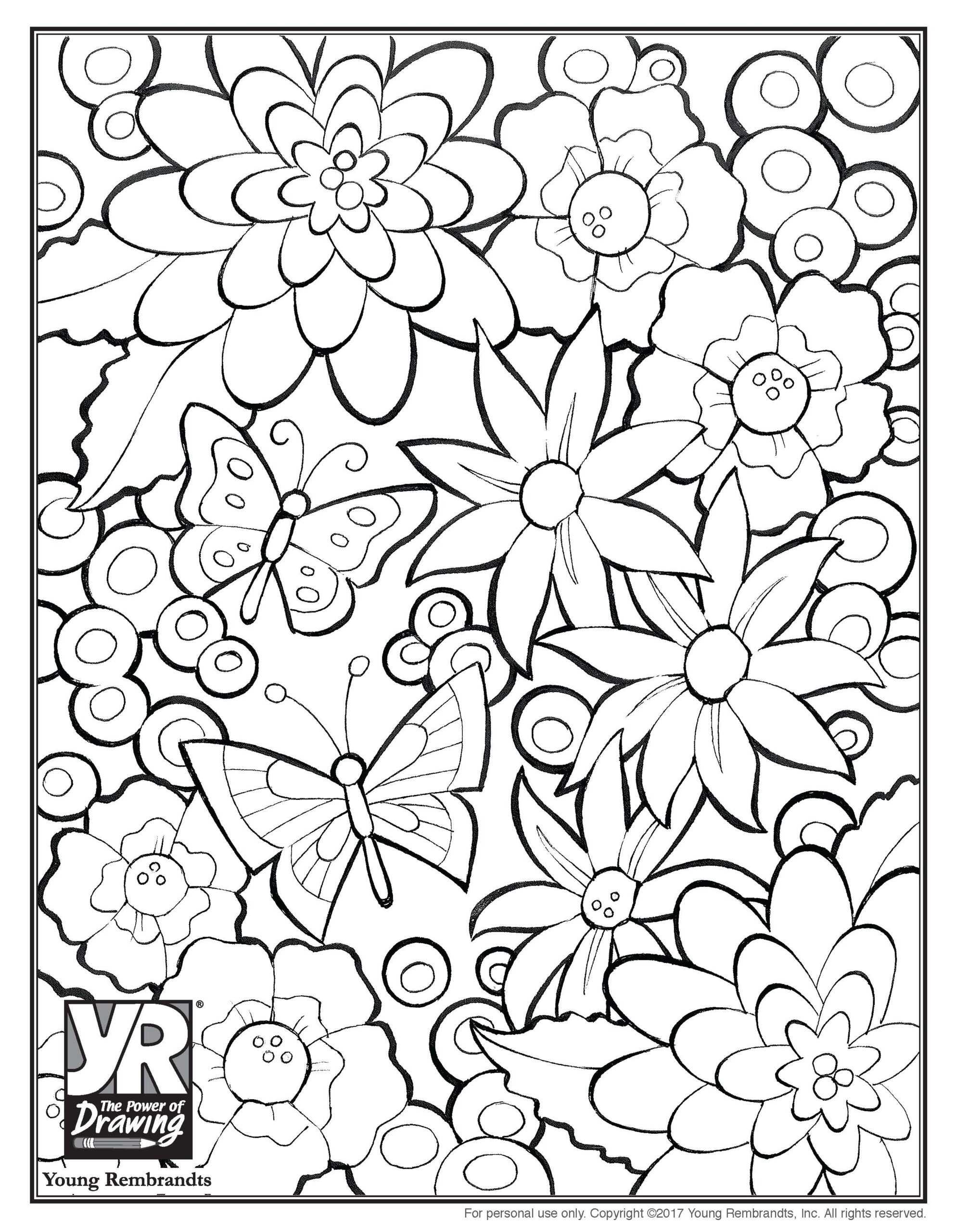 coloring page of flowers coloring page of flowers