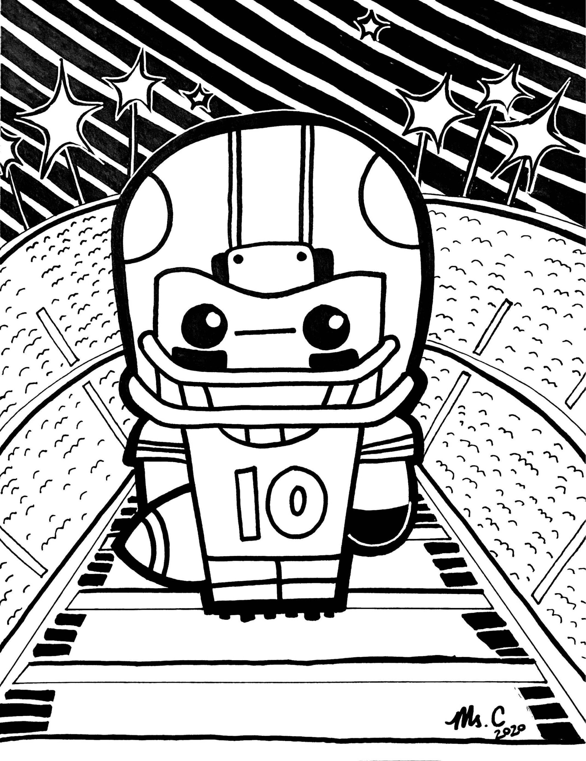 Football Player Coloring Sheet By Art With Ms C TPT