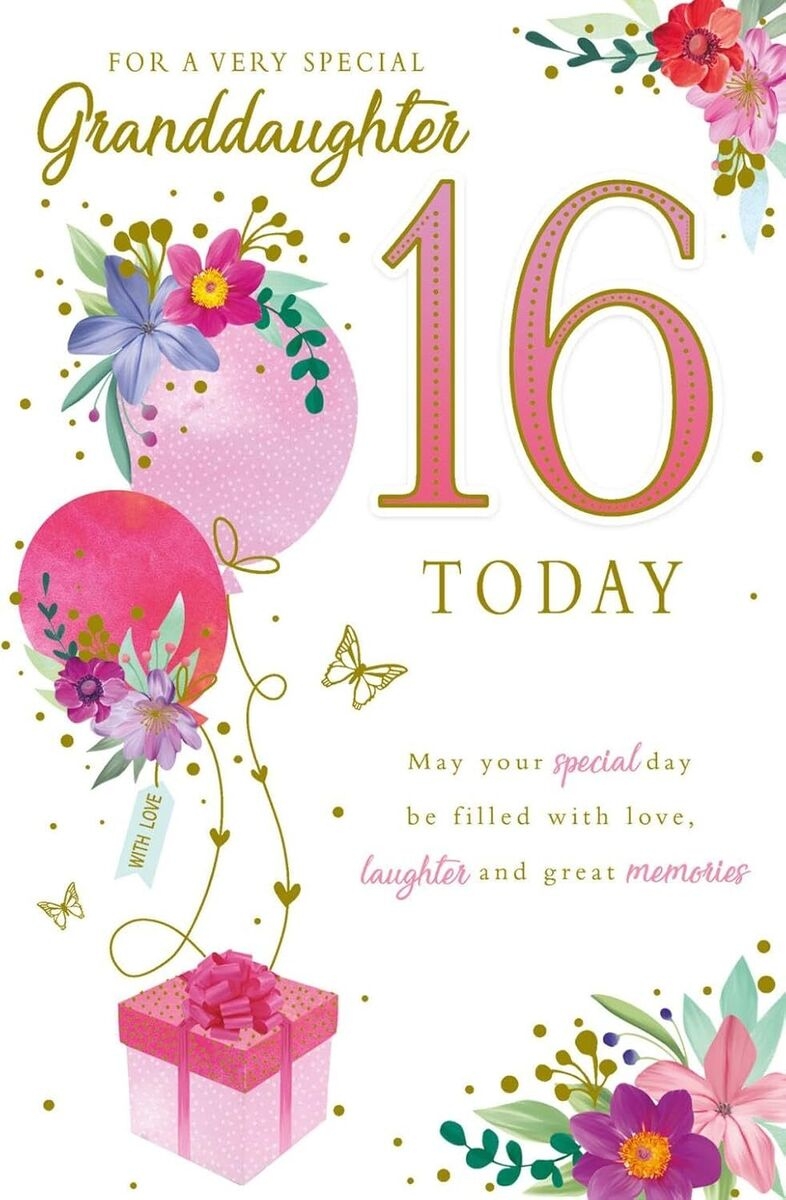 For A Very Special Granddaughter 16th Birthday Card Lovely Verse GR100014 EBay