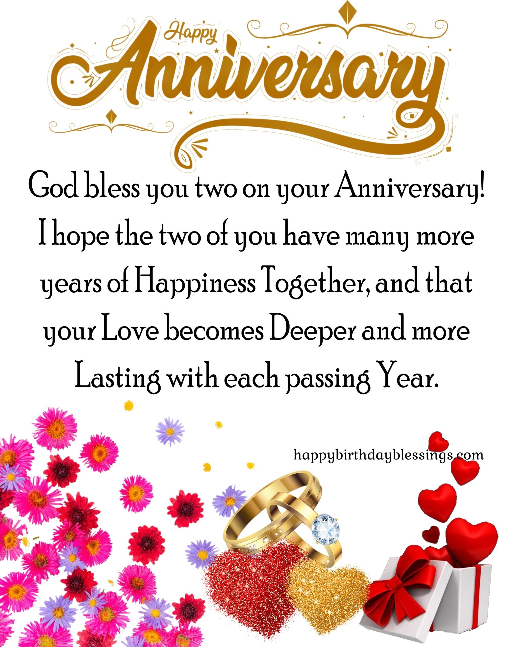 For Couple Quot A Blessed Marriage Anniversary Printable Card Blue Mountain ECards Blessed Wedding Anniversary Wishes Short Christian