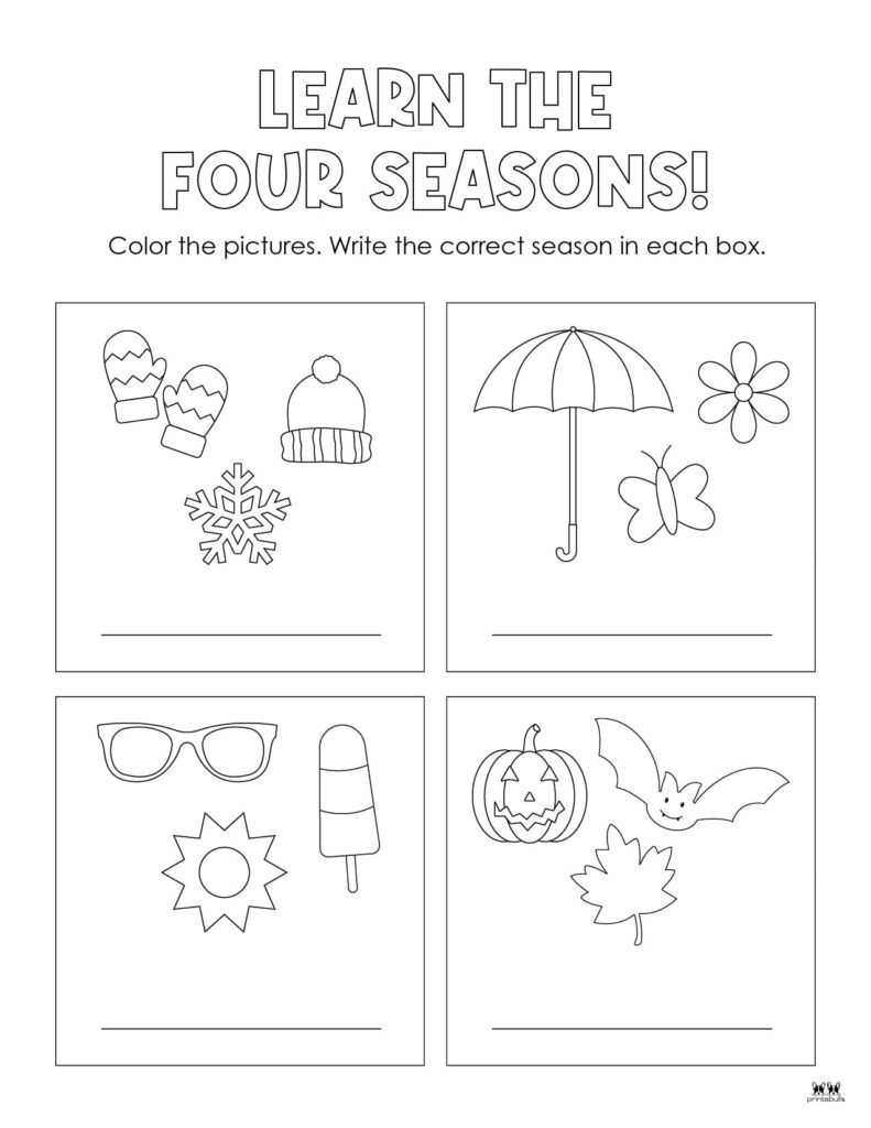 Four Seasons Worksheets amp Printables 51 Pages Printabulls Worksheets Library