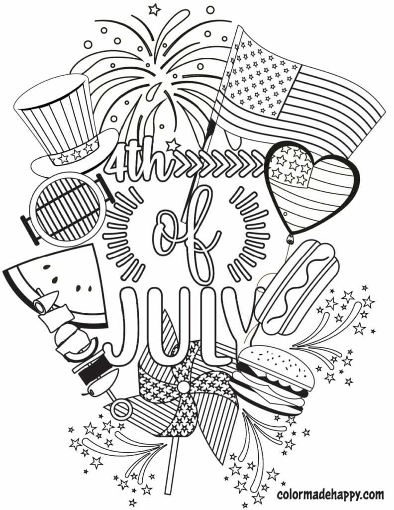 4th of july coloring printables