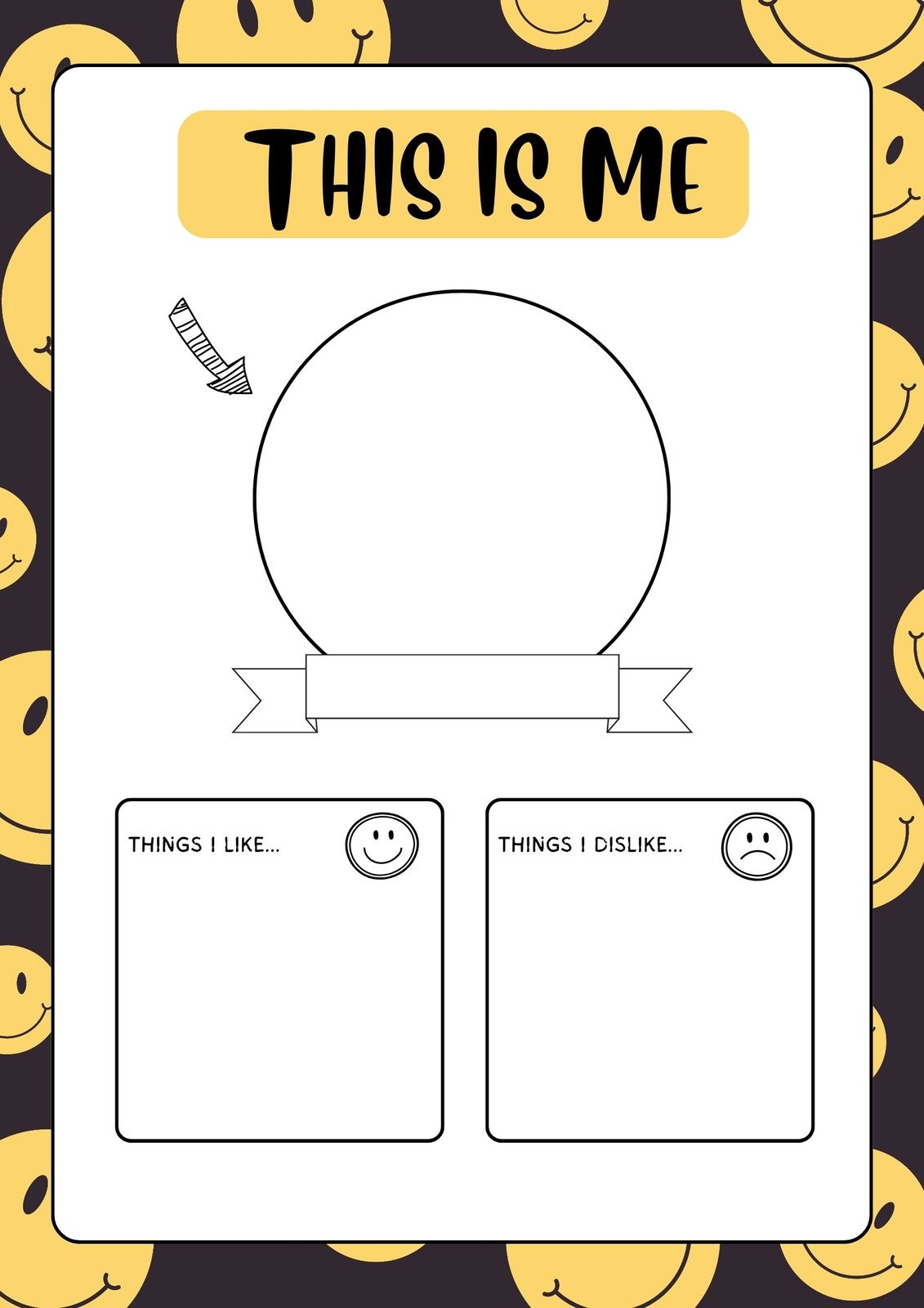 Free And Printable All About Me Worksheet Templates Canva Worksheets Library