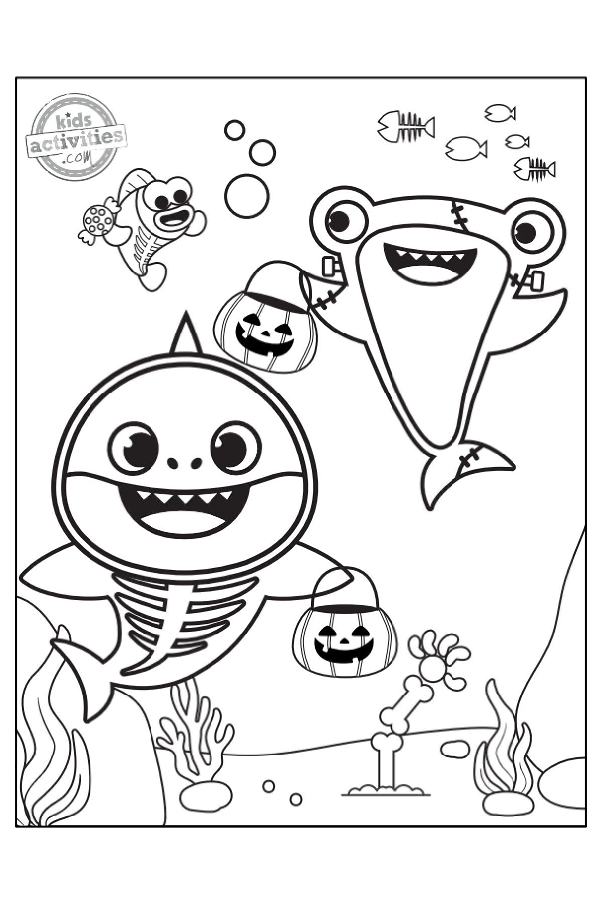 baby shark coloring pages