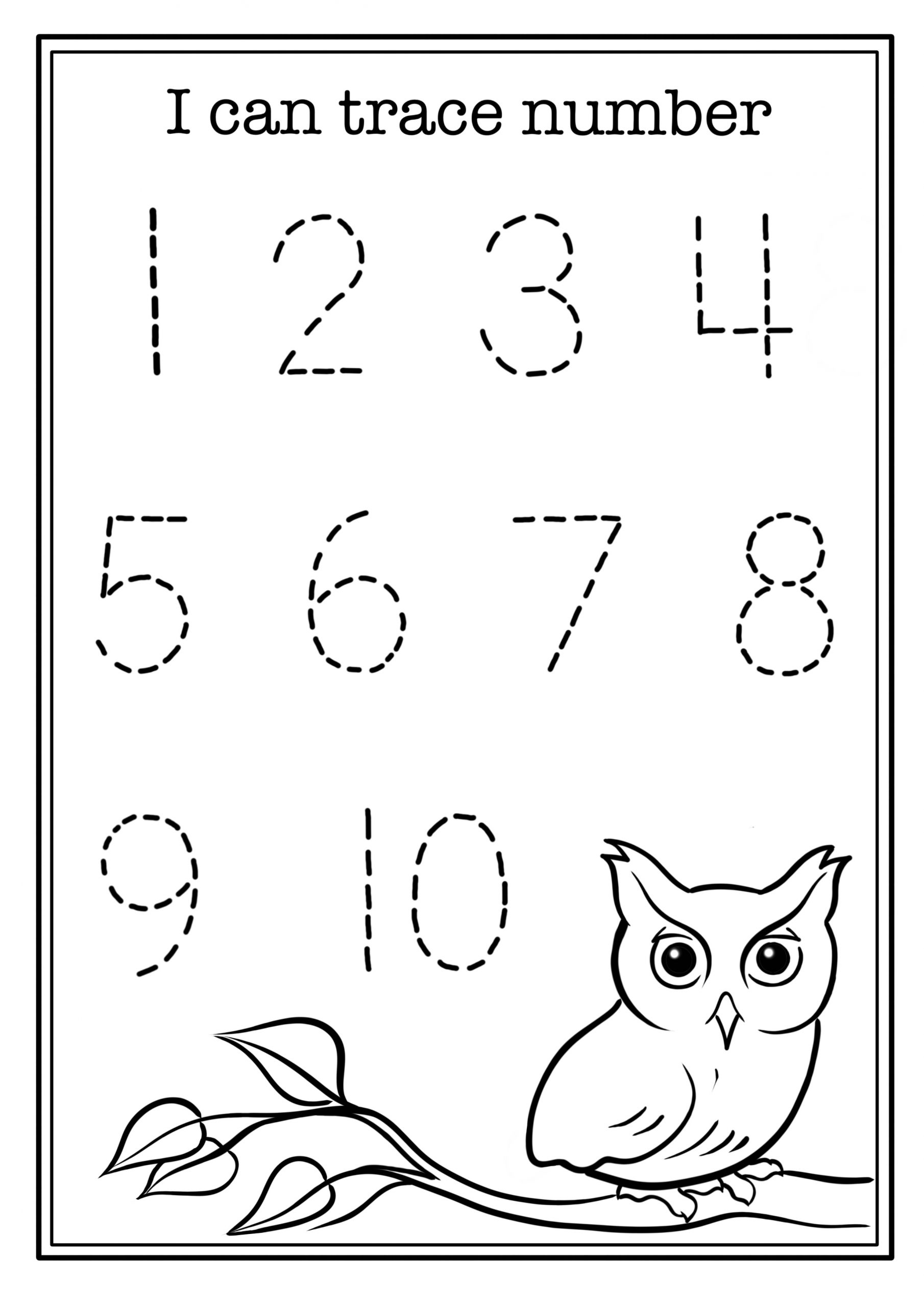  FREE Back To School Preschool Number Worksheets 1 10 Worksheets Library