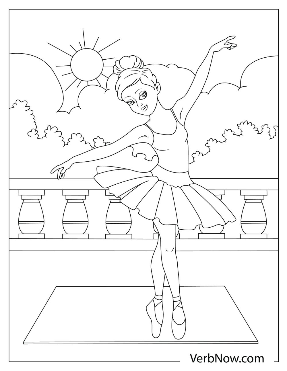 Ballet Dancer Colouring Pages
