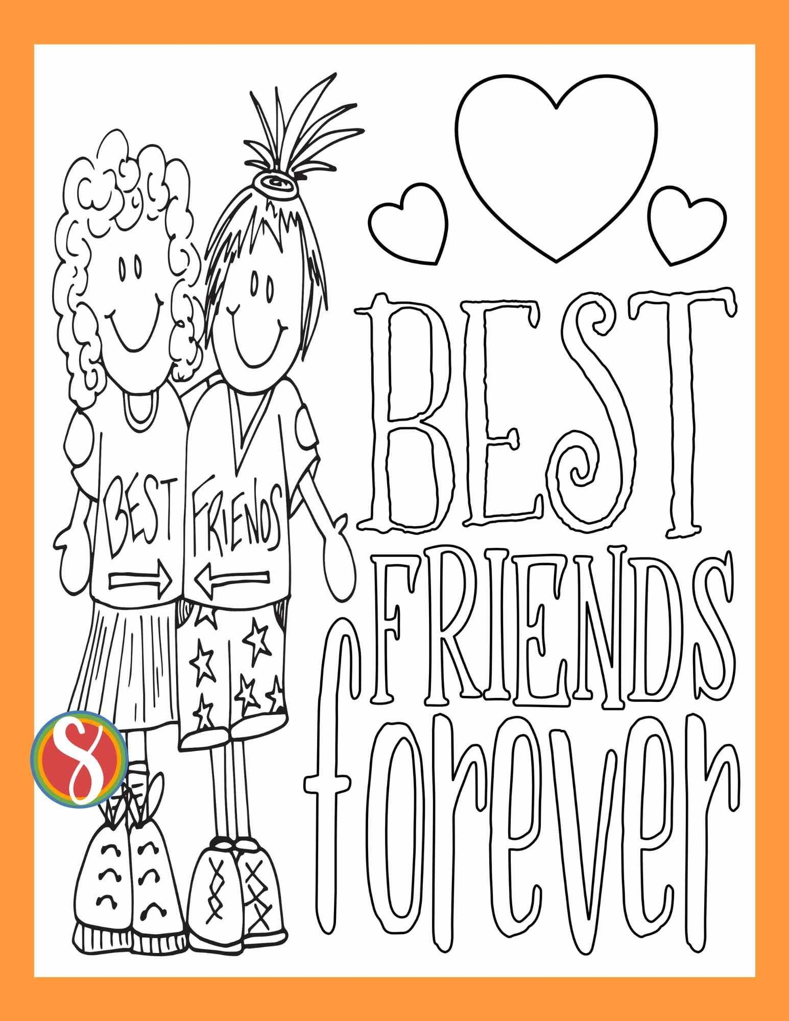 best friend coloring sheets best friend coloring sheets