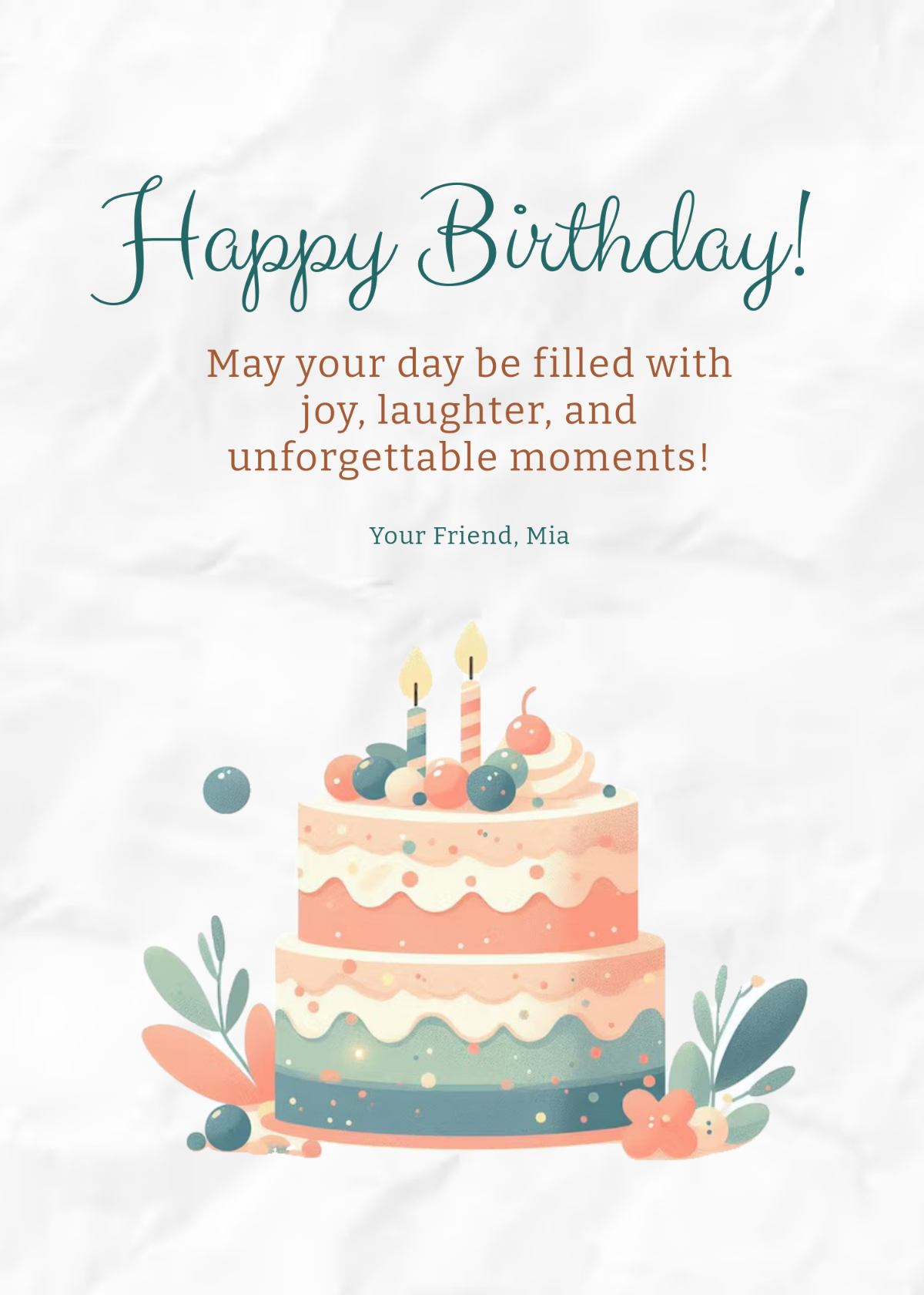 Free Birthday Greetings Template To Edit Online