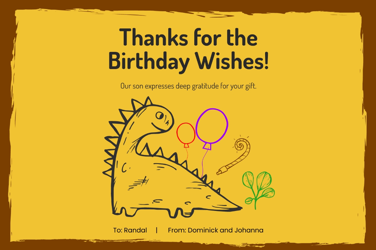thanks card for birthday wishes