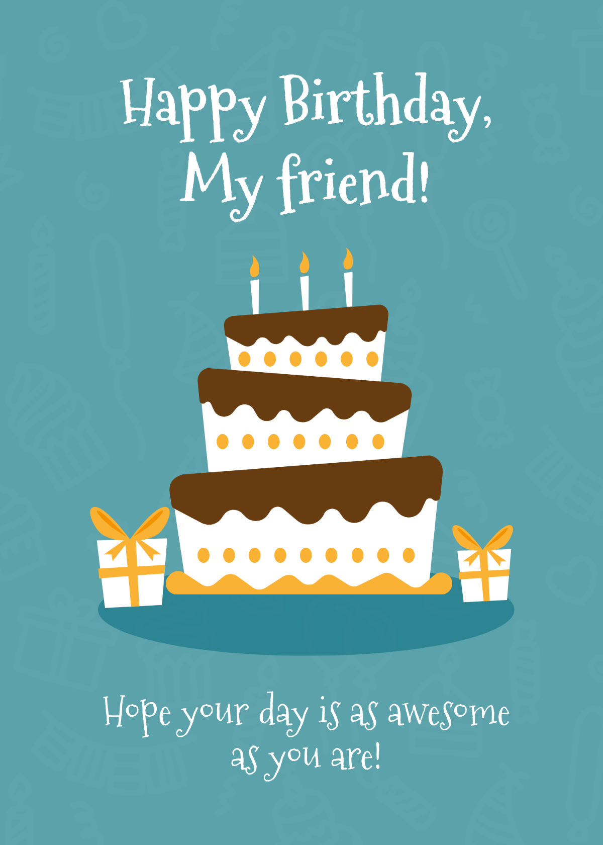 Free Birthday Wishes For A Friend Template To Edit Online