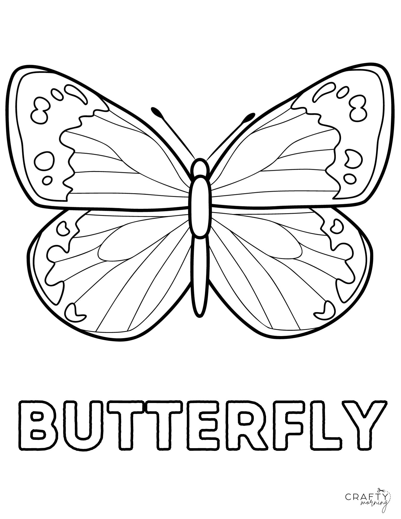 butterfly printable colouring pages
