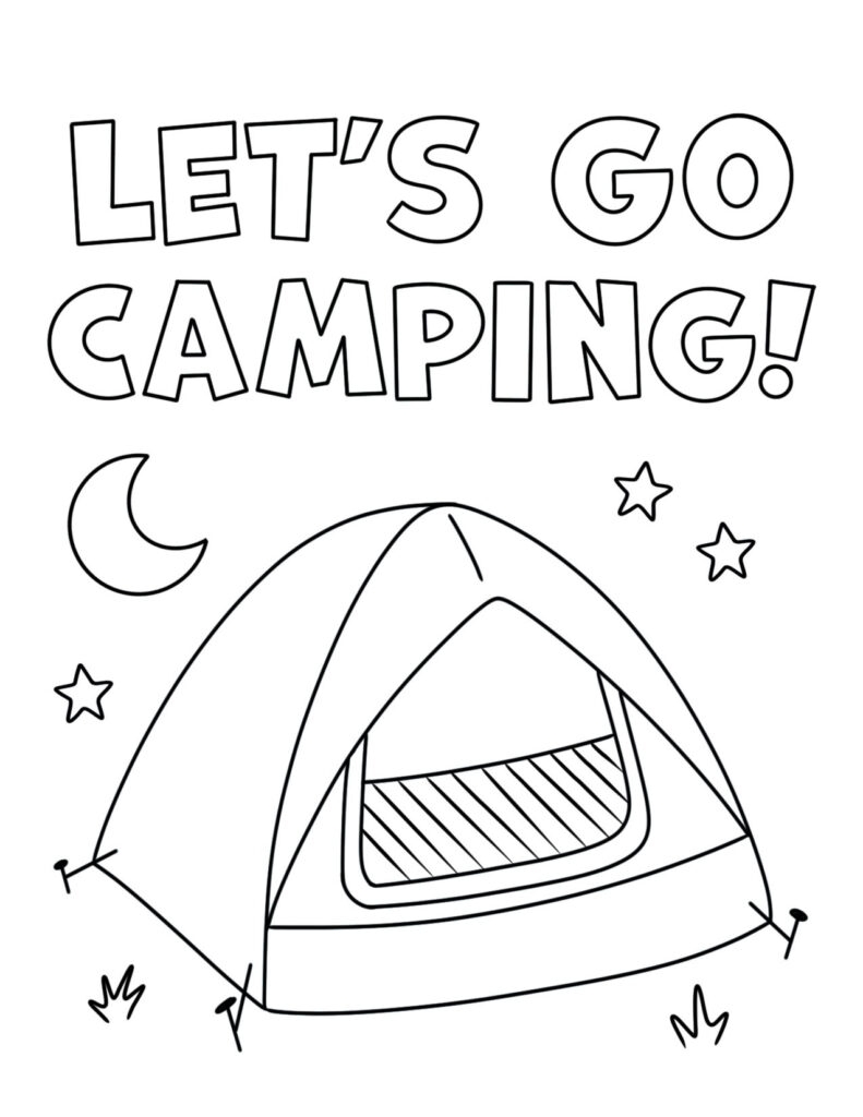Coloring Pages For Camping
