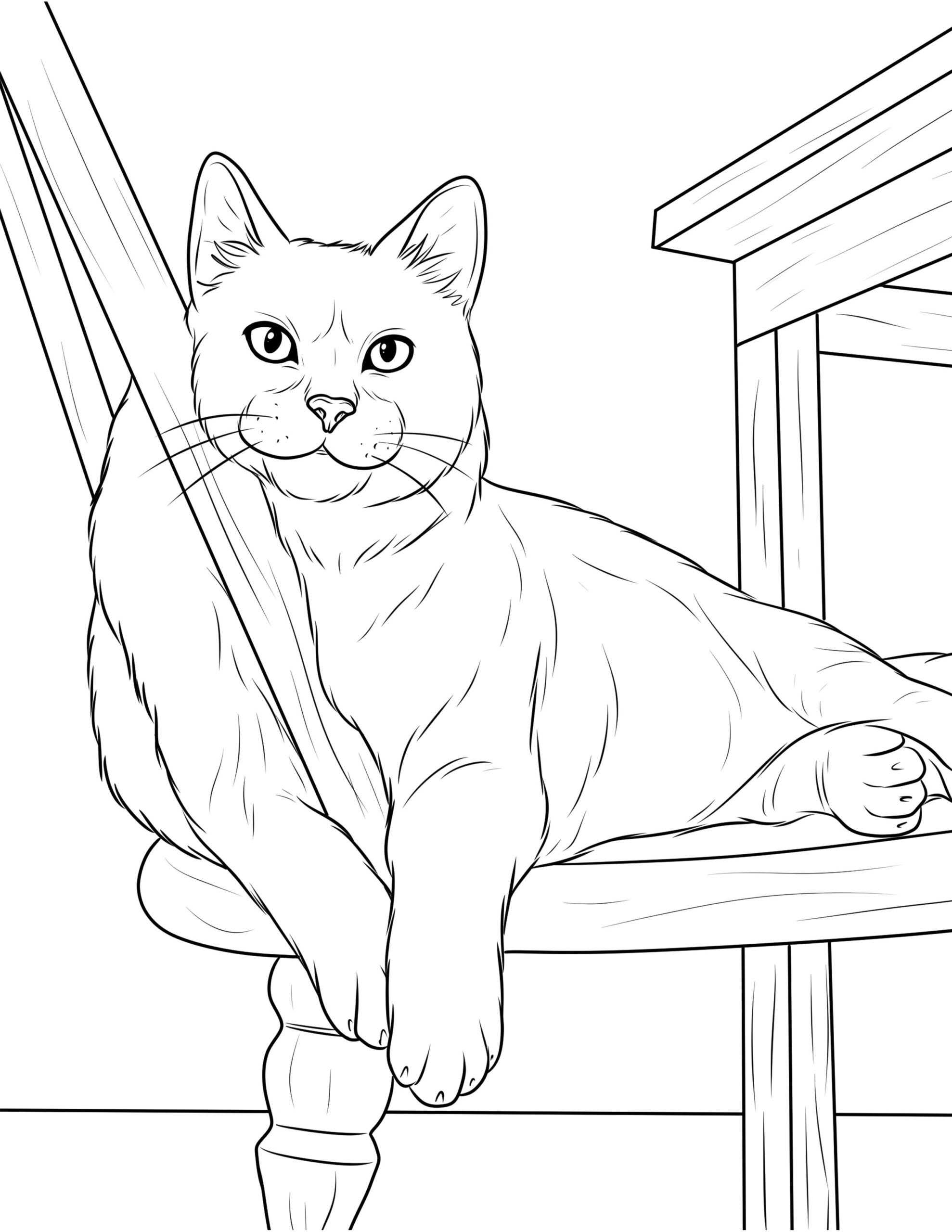 Free Colouring Pages Of Cats