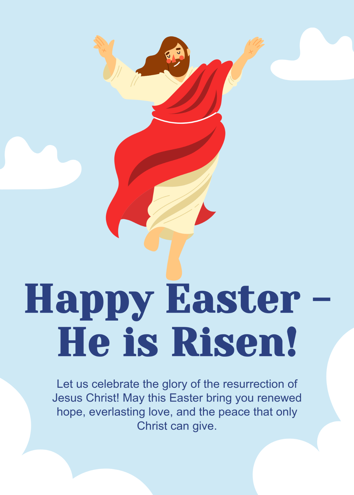 Free Christian Easter Wishes Template To Edit Online