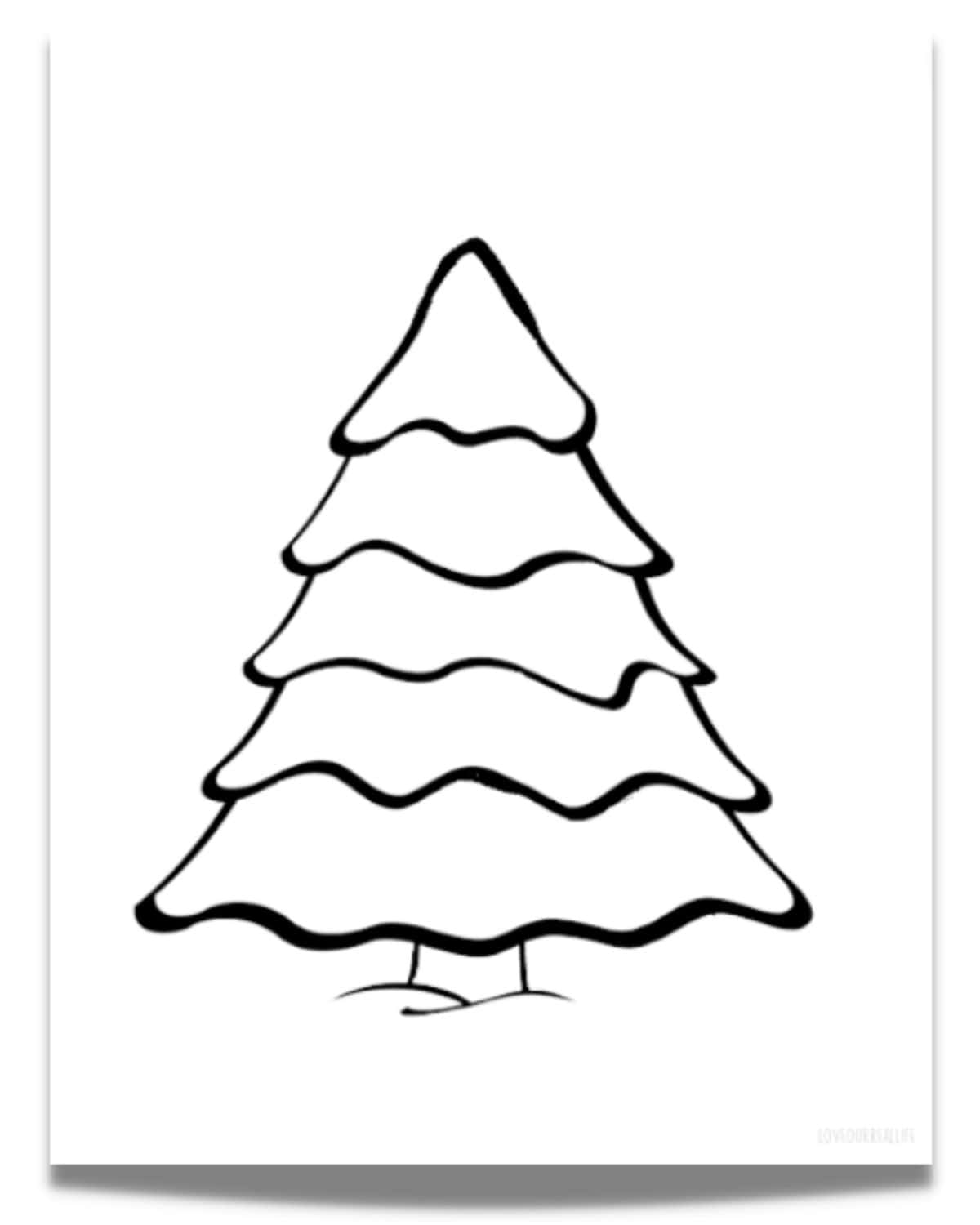 christmas tree color page