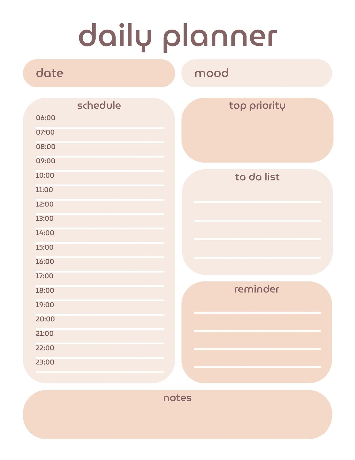 Free Custom Printable Aesthetic Planner Templates Canva