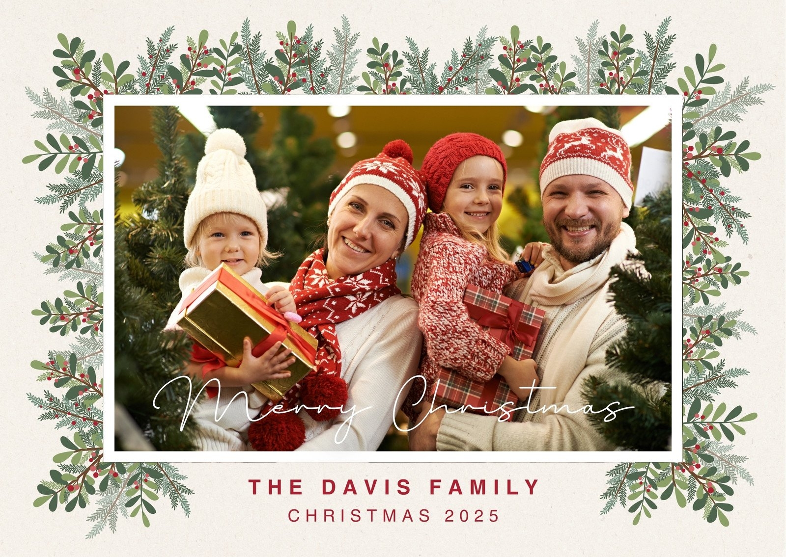 Free Custom Printable Christmas Card Templates Canva
