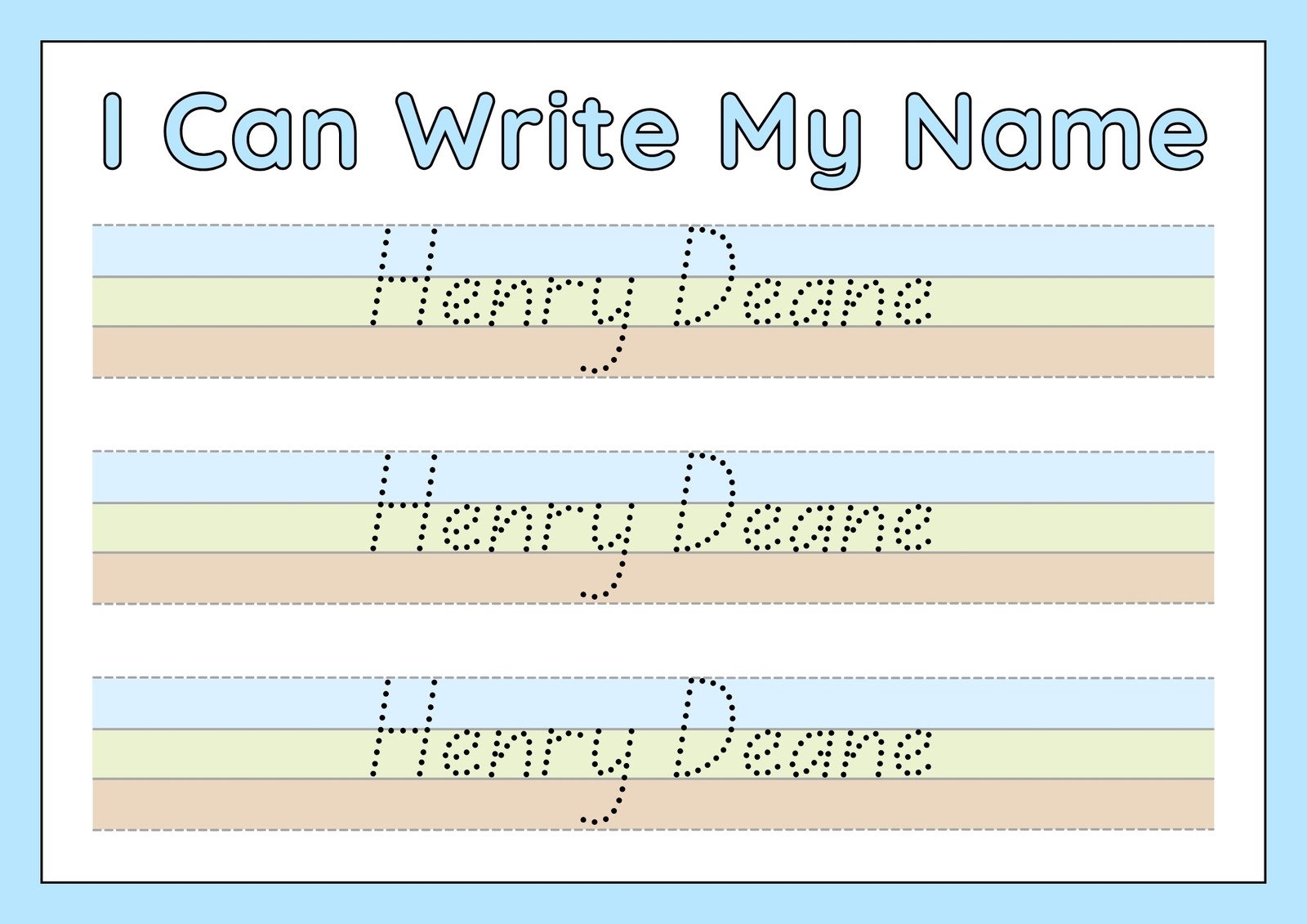 name in cursive worksheet