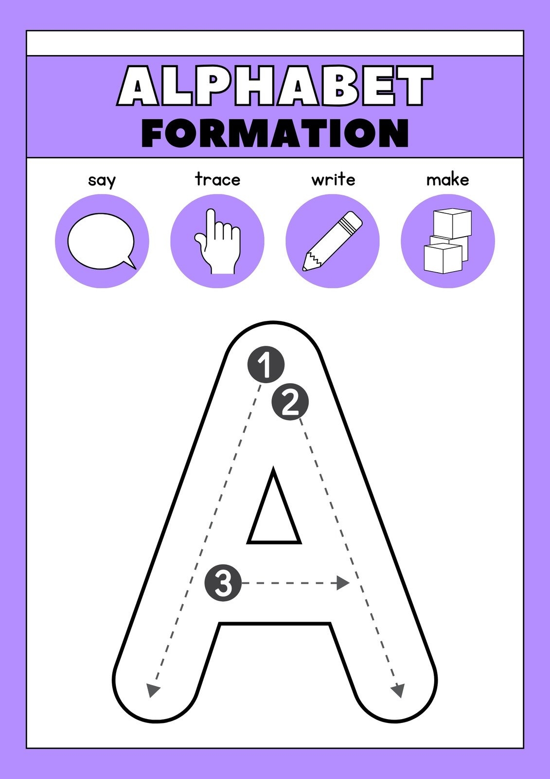 create a tracing worksheet