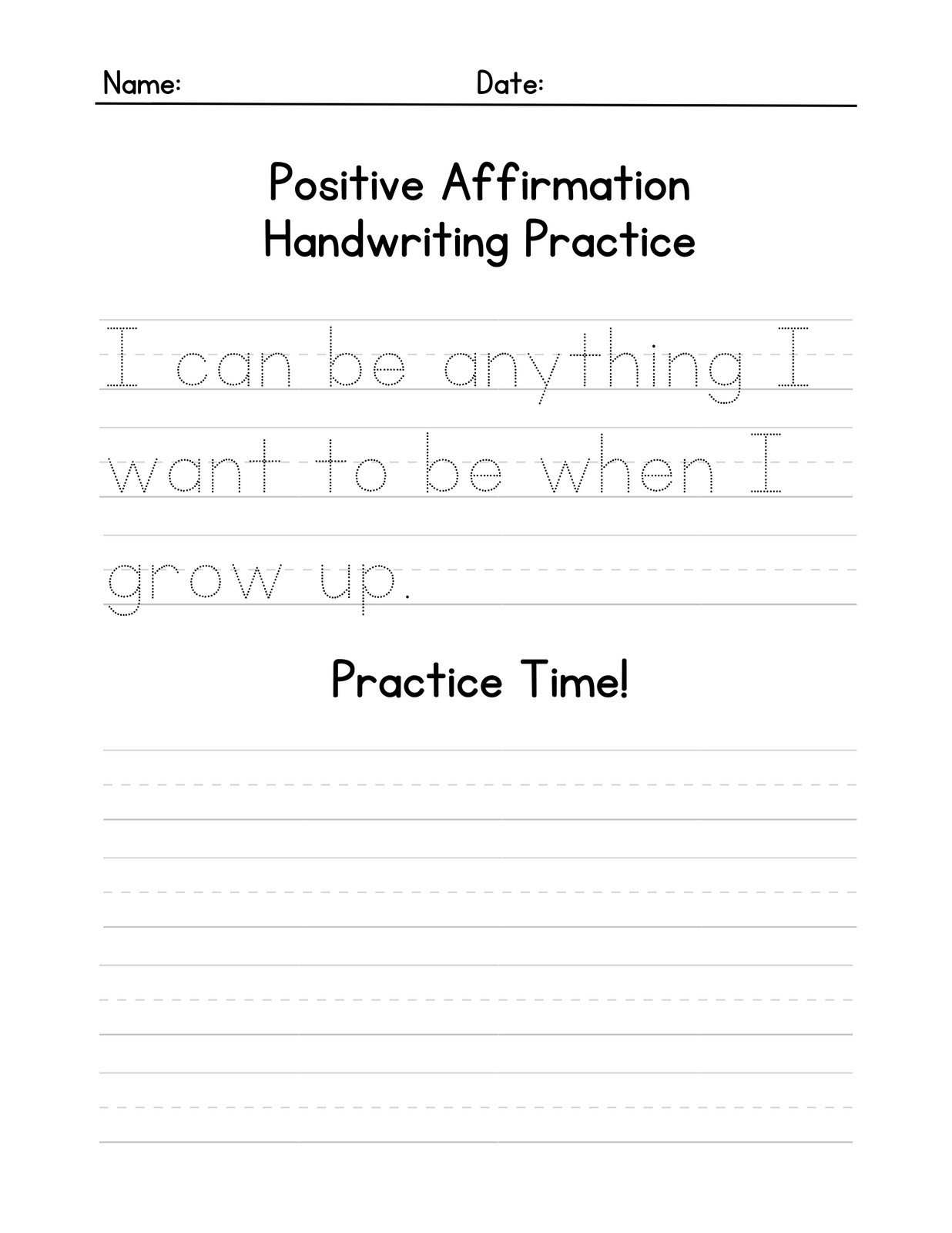 create handwriting worksheets free