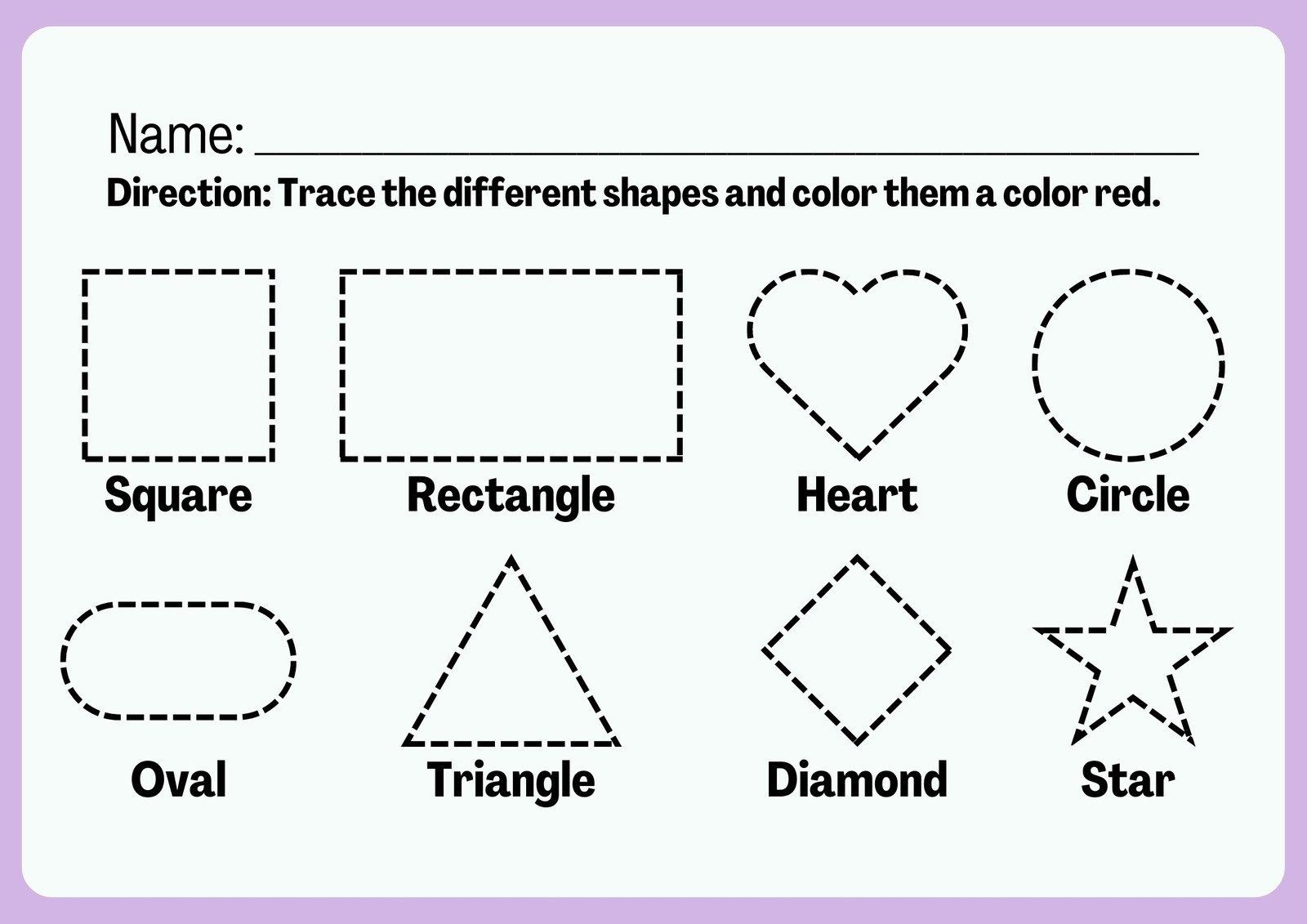 tracing worksheets for nursery