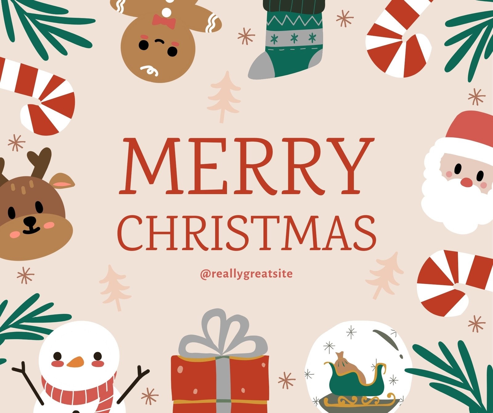 Free Customizable Christmas Facebook Post Templates Canva