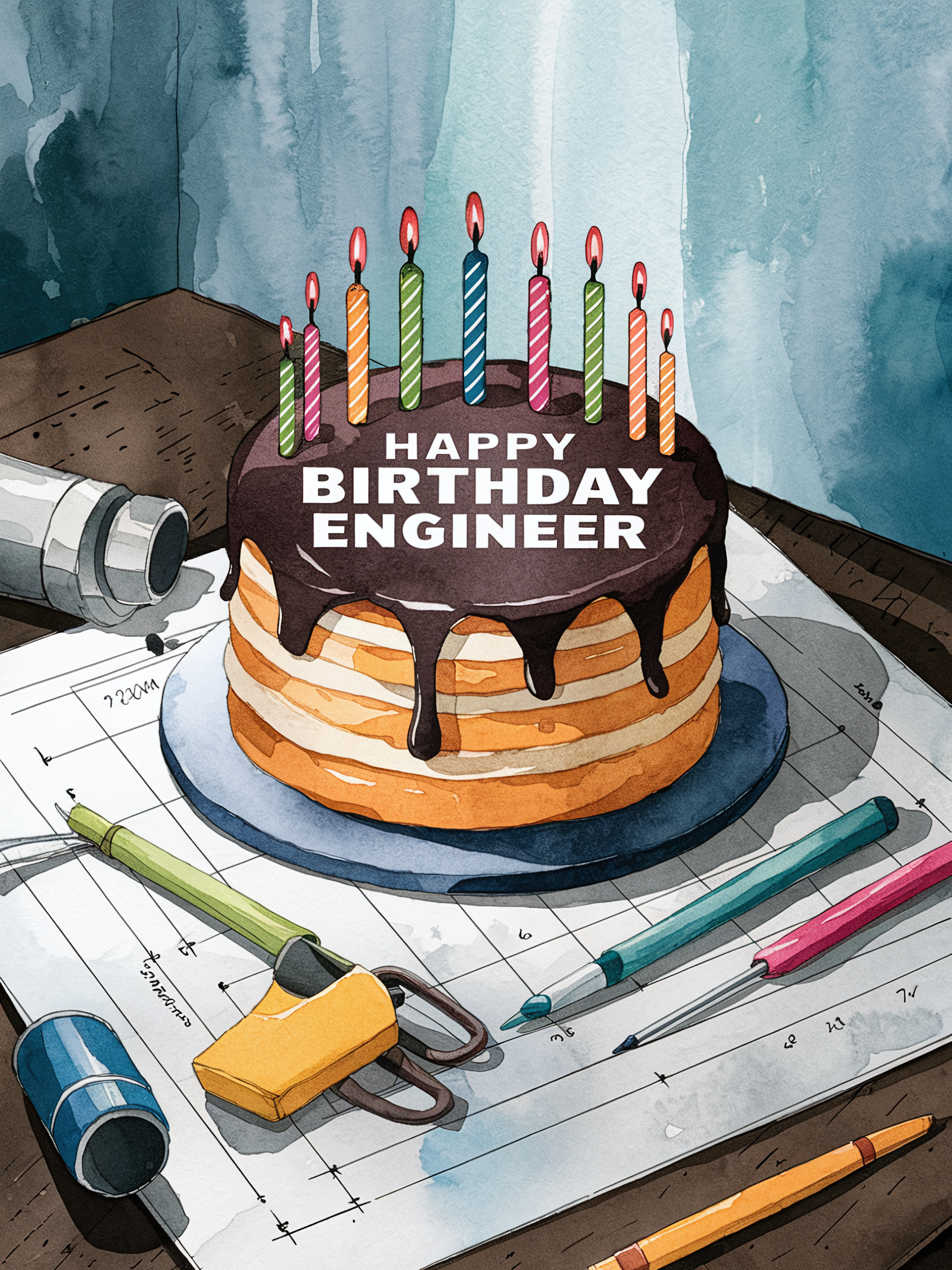 Free Download Happy Birthday Engineer Cake