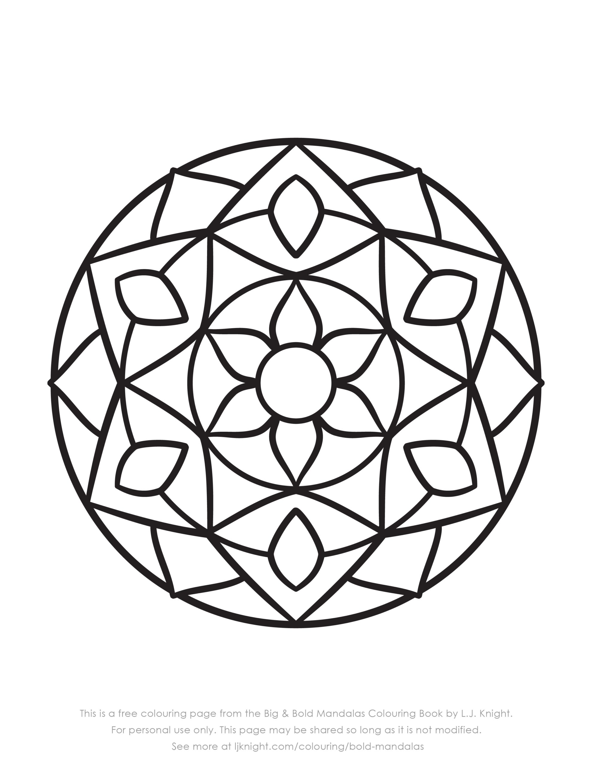 easy mandala coloring pages