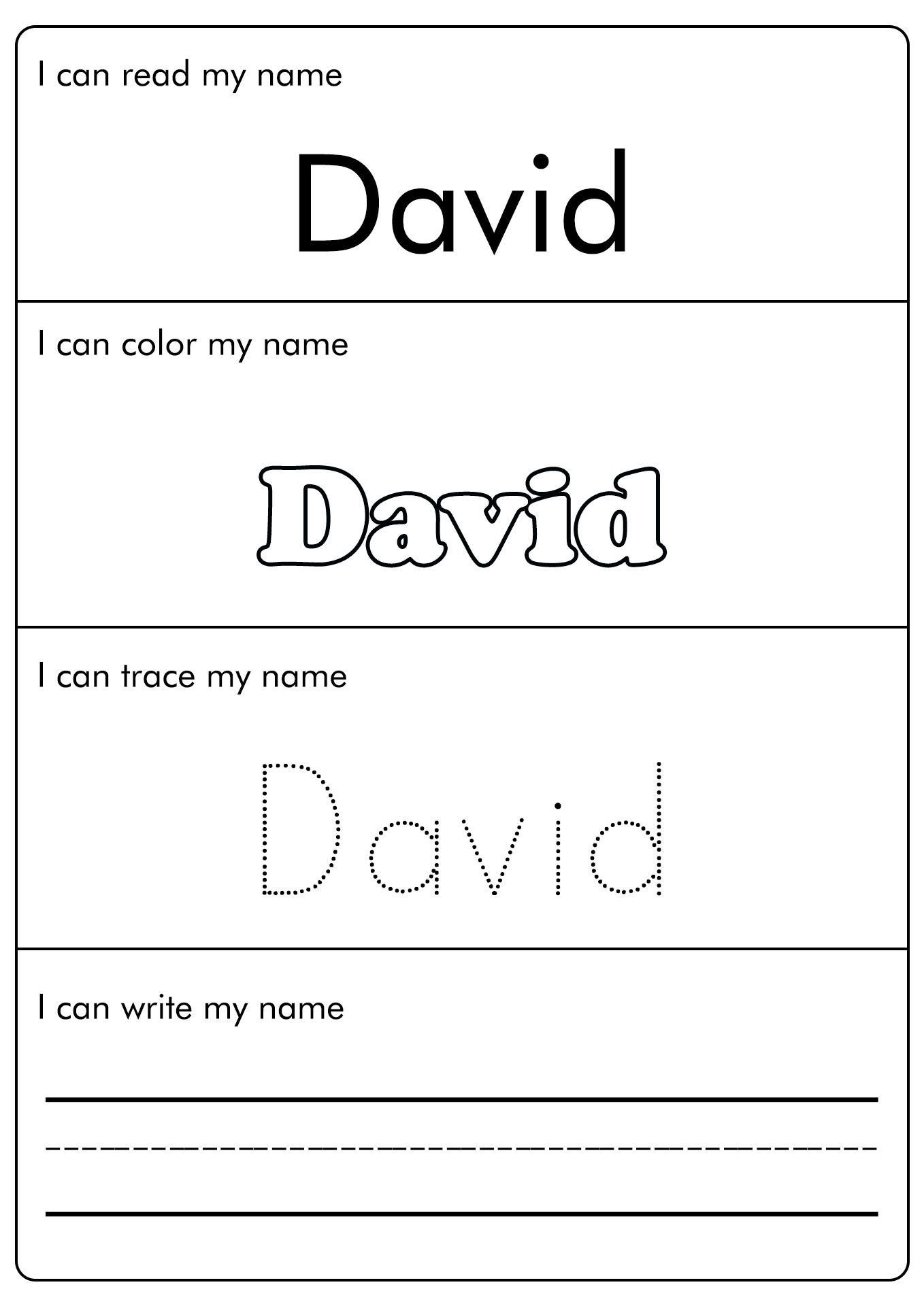 name worksheets for preschoolers