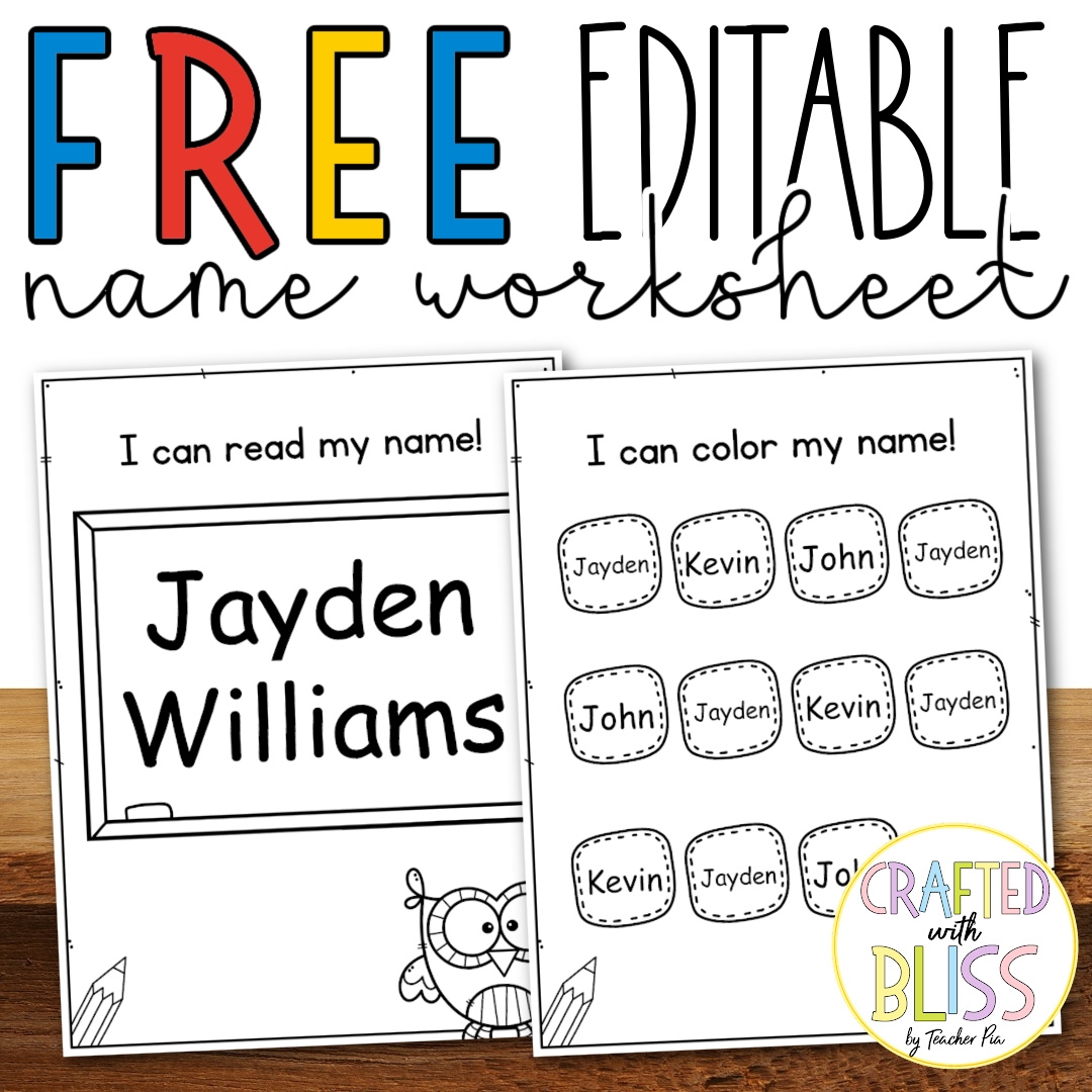 my name is worksheet
