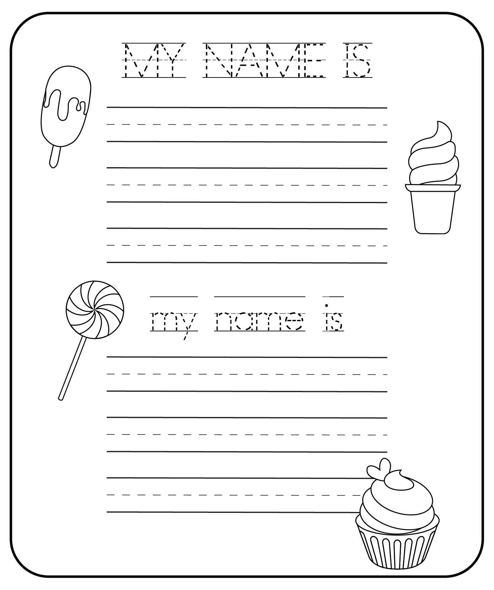 Free Editable Name Tracing Worksheets For Kindergarten And Preschool Worksheets Library