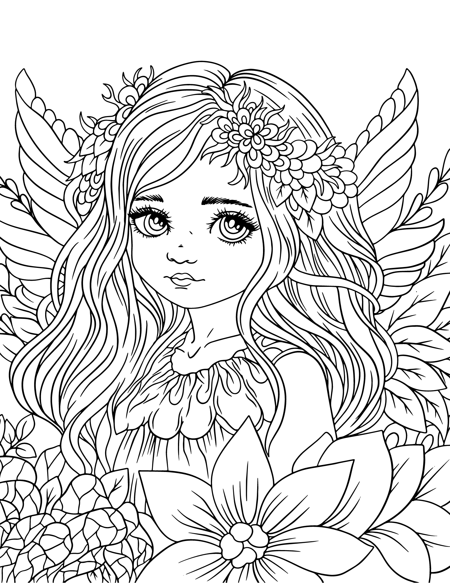 Free Fairy Coloring Pages For Kids And Adults Free Fairy Coloring Pages For Kids And Adults
