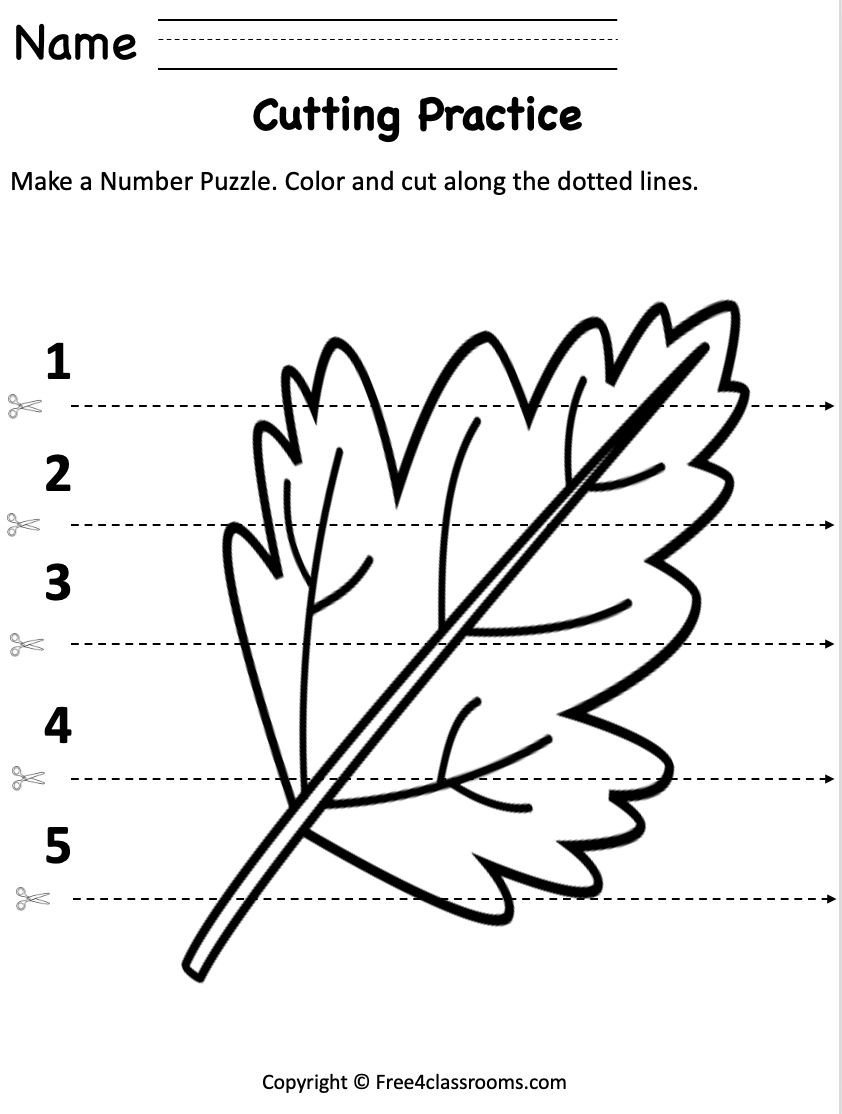Free Fall Worksheet For Preschool And Kinder Fine Motor Skills Worksheets Library