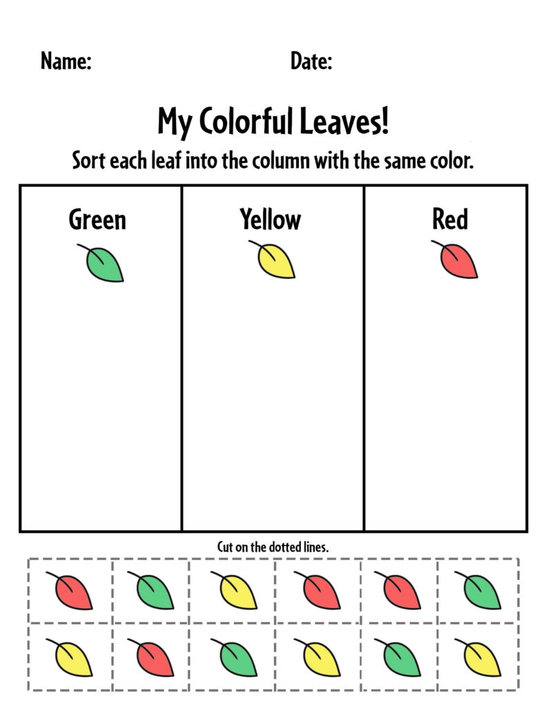 Free Fall Worksheets For Preschool The Hollydog Blog Worksheets Library