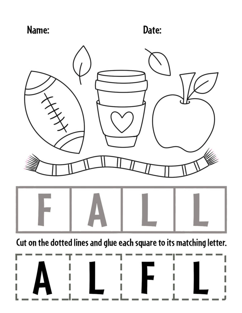 Fall Worksheets For Preschool
