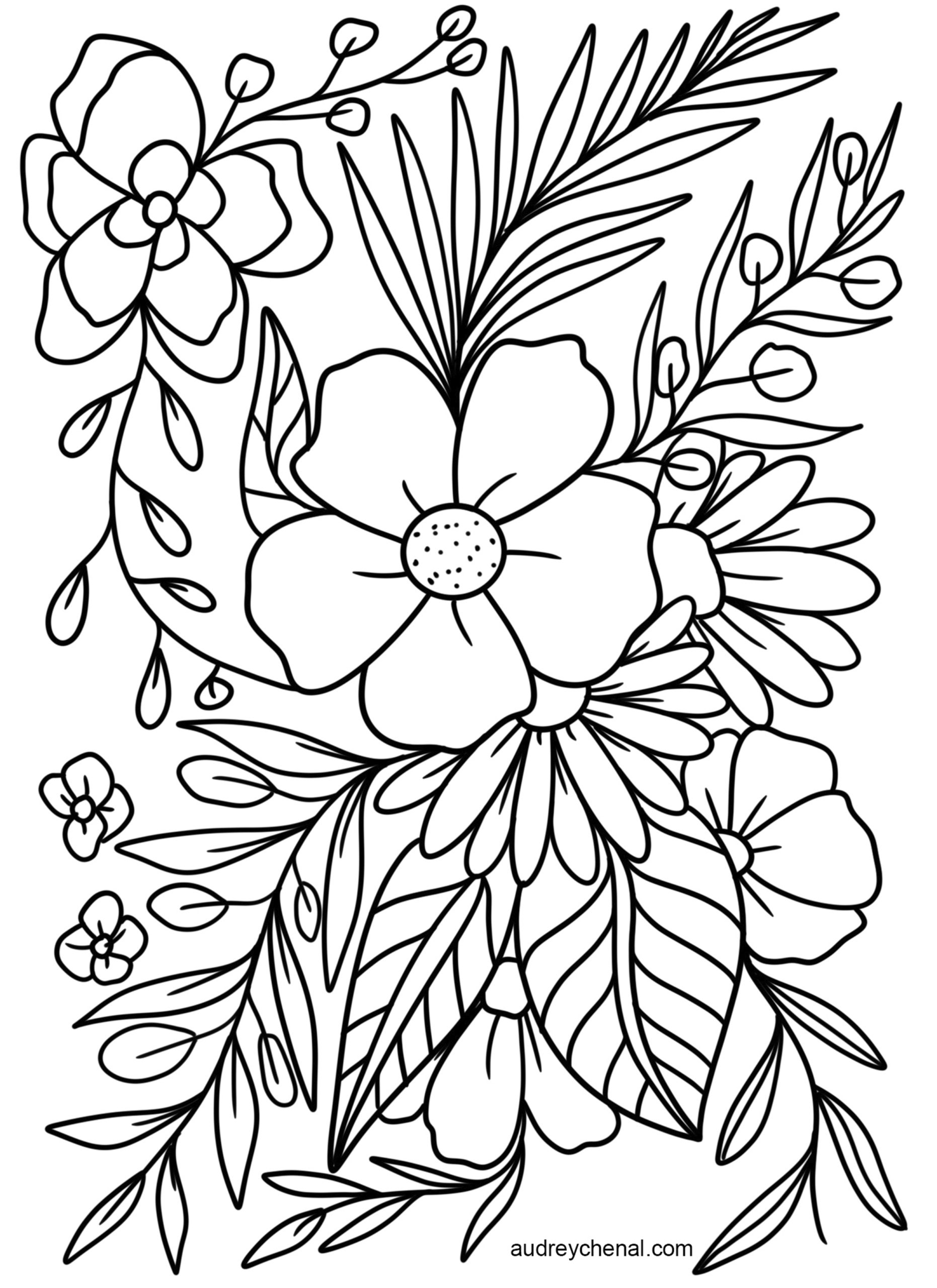 Free Floral Coloring Pages