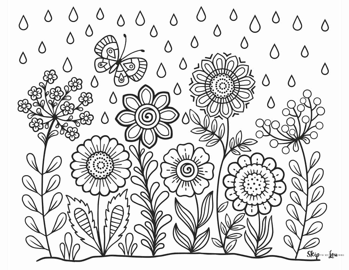 Print Flower Coloring Pages