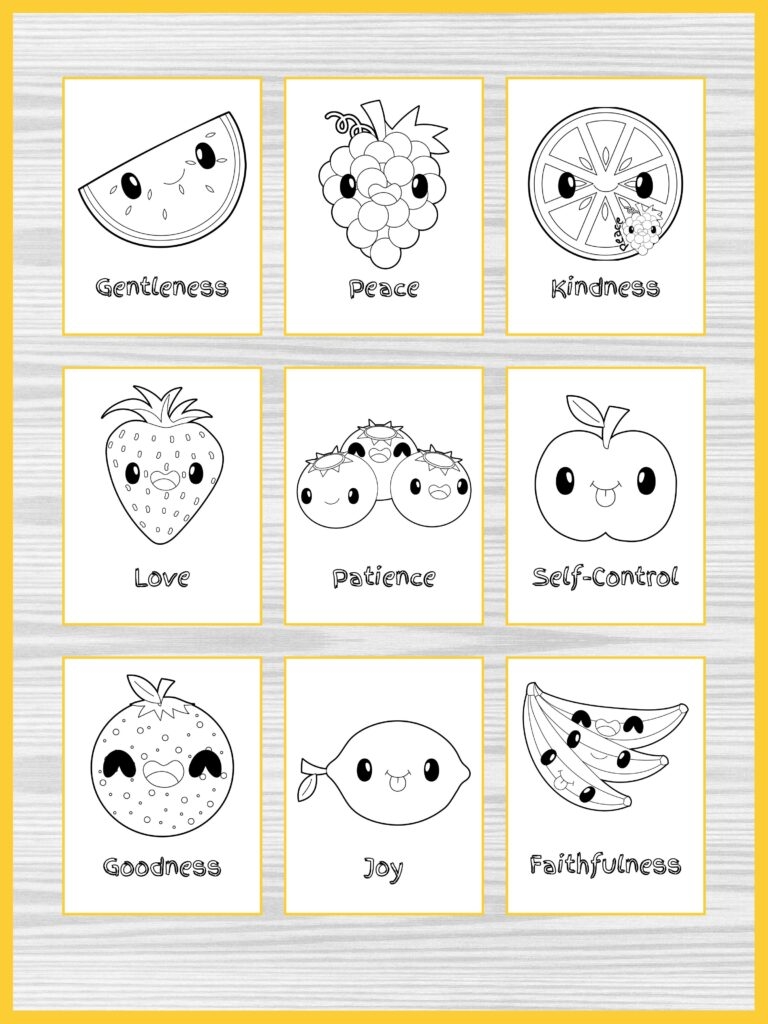 Fruit Of The Spirit Worksheets Pdf